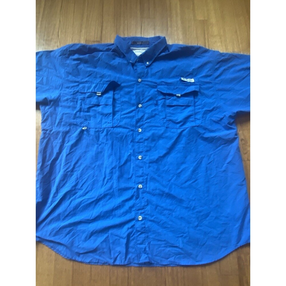 Columbia PFG Shirt Mens 2XL Blue Bahama Button Up Fishing Fisherman-core Outdoor